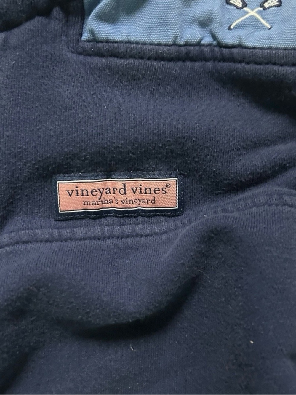 Boys Vineyard Vines Navy Blue 1/4 Zip Pullover Lacrosse Size Small (8-10) - Picture 2 of 4
